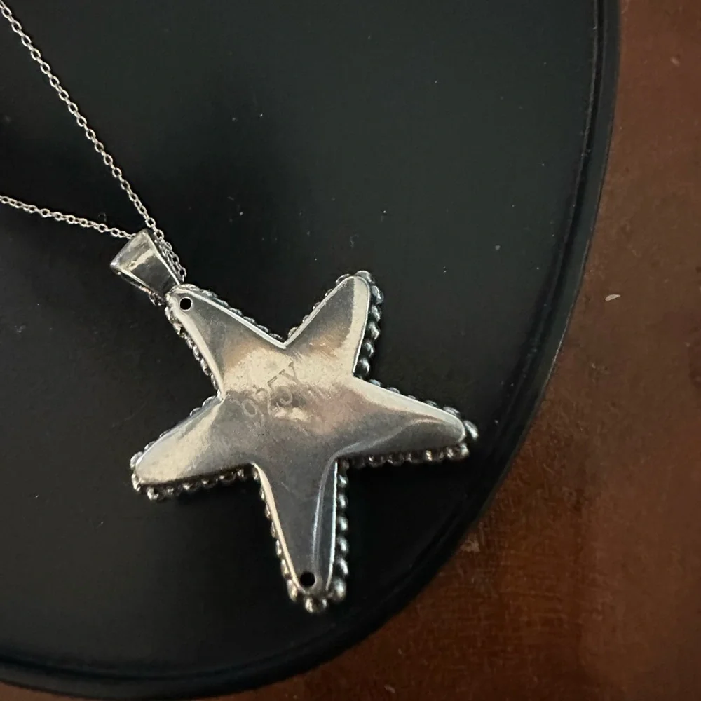 Sterling Silver (925) Starfish Pendant Necklace 
NWOT - Picture 3 of 5